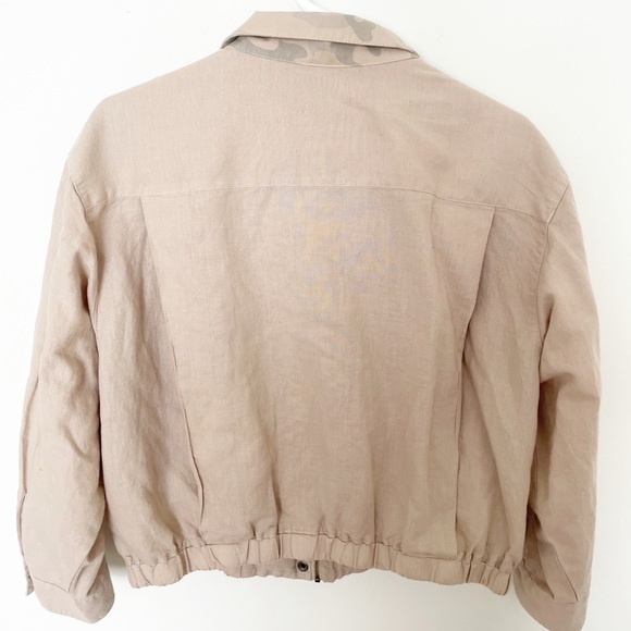 Anthropologie Hei Hei Khaki Camouflage Bomber Jacket M - Picture 3 of 6